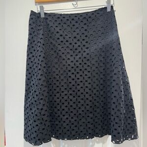 Cute black eyelet a-line lace skirt by Rubber Ducky productions size medium